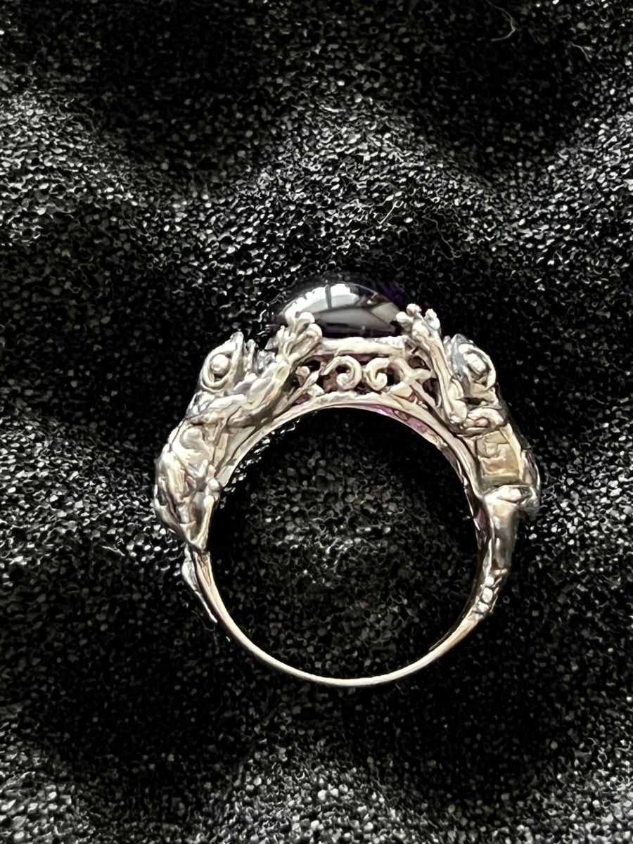 Anelli: Silver Amethyst Frog Ring Silber 925 Frosch Amethyst Ring – Nuovo (secondo la descrizione) da Moehlin venduto da Balirain 6