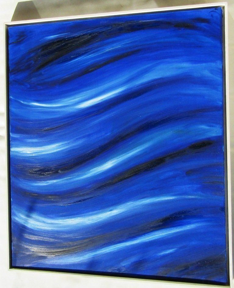 Dipinti: All Blue  - Ölbild - gerahmt – Usato da Widen venduto da LokiStar