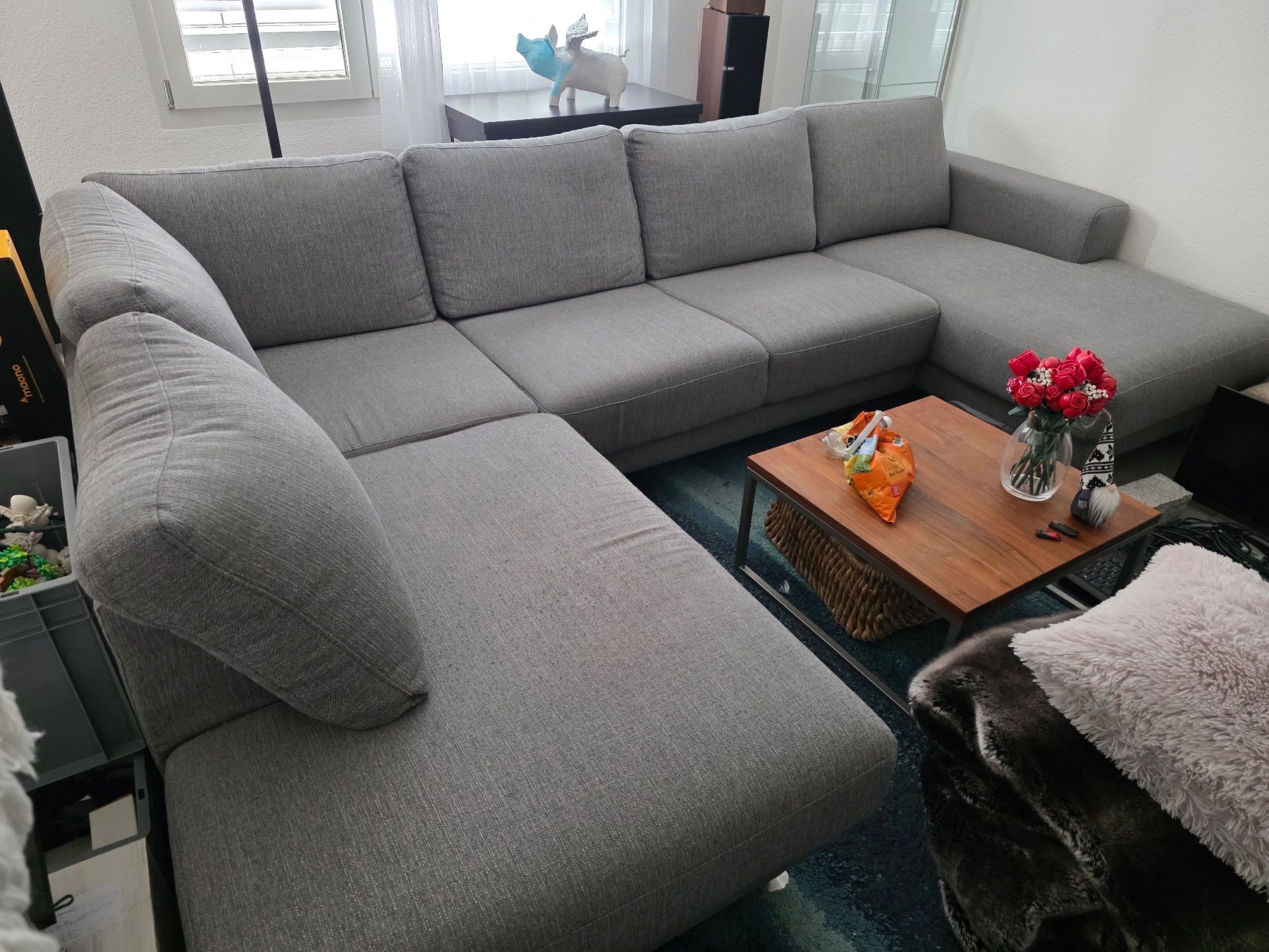 Sofas: Graues Stoff Sofa – D'occasion à Pfeffingen par tobsent 4