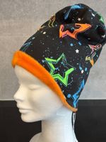 Sternen Fleece Beanie, Mütze, Kappe, Ökotex, Gr. 50 NEU