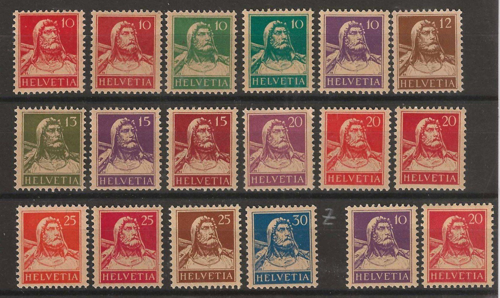 Tutti i francobolli: Steckkarte " Tellbrustbild", alle postfrisch ** – Nuovo (secondo la descrizione) da Gümligen venduto da Geniusbuy