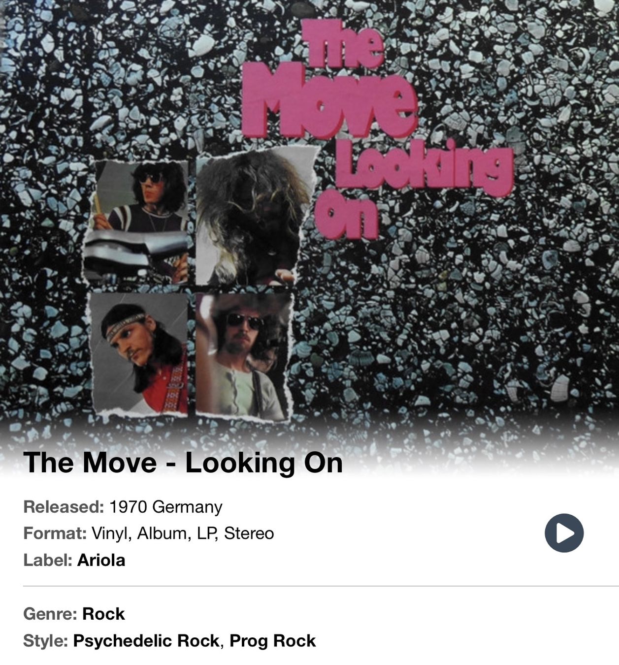 Dischi in vinile: LP - The Move - Looking On – Usato da Breganzona venduto da Onairda75 2