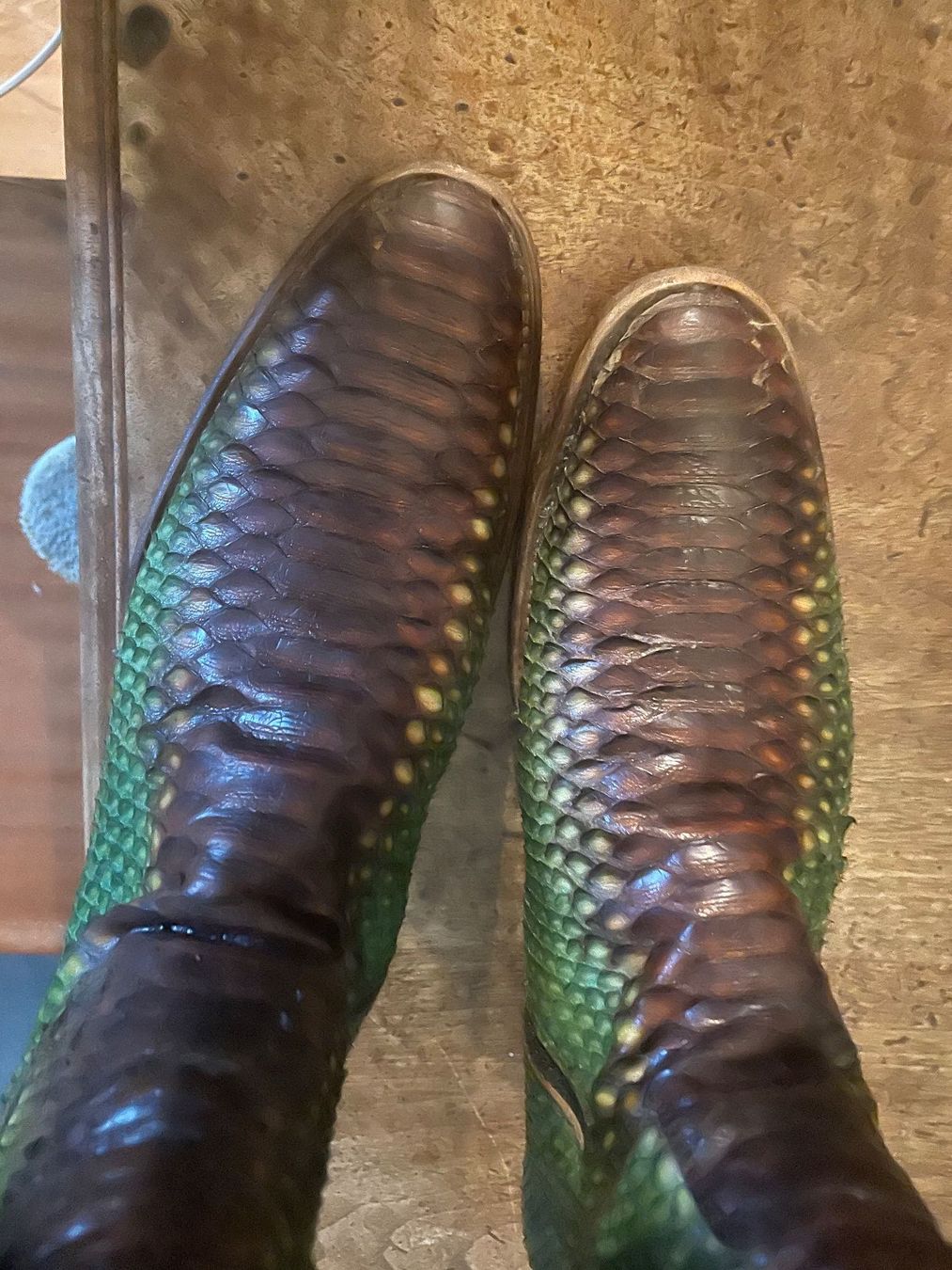 Prada Chaussures femmes: Vintage Prada Python boots green/brown Size 39 (eher 40) – D'occasion à Bern par Rigoler 1