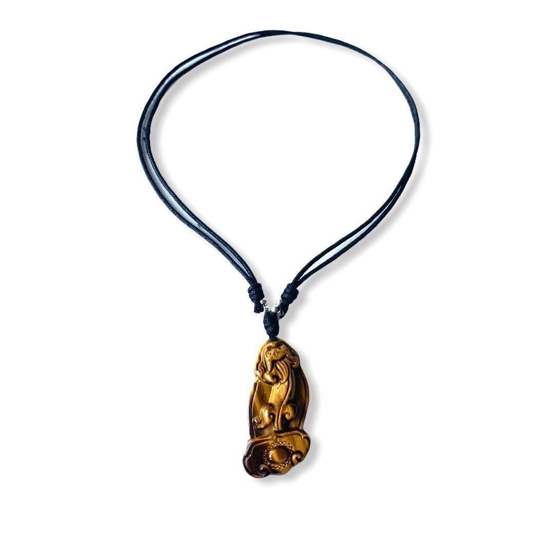 Ciondoli: TIGERAUGE EDELSTEIN ANHÄNGER KETTE – Nuovo e nell'imballaggio originale da Zürich venduto da MEVAS-Schmuck 2