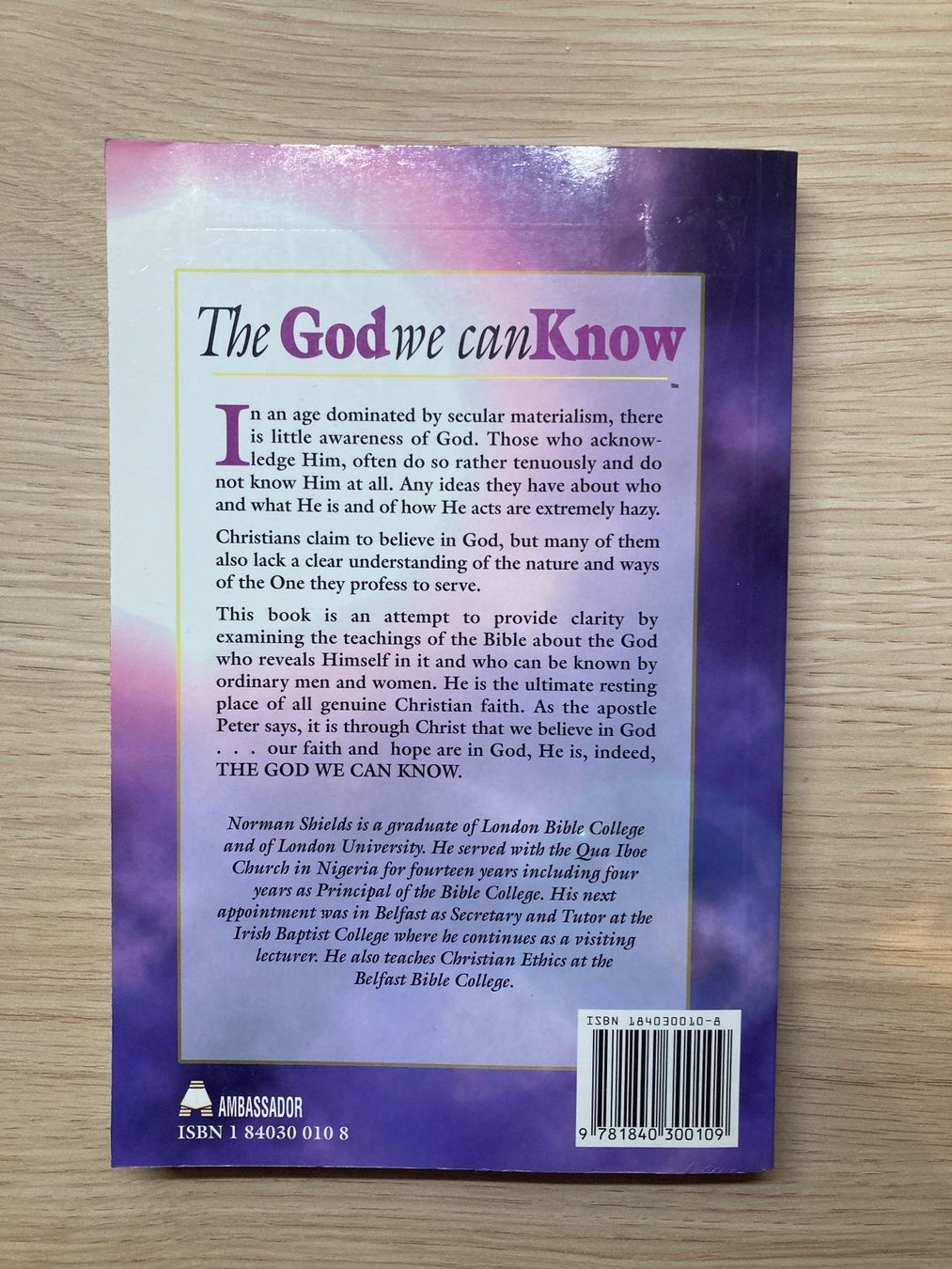 Libri: The God we can know - Norman Shields – Nuovo (secondo la descrizione) da Ehrendingen venduto da eli_dr72 1