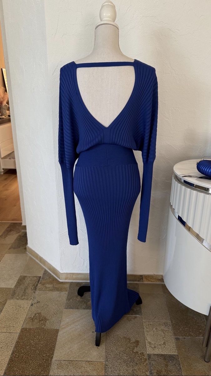 Vestiti: Rippstrick Kleid blau Grösse M neuwertig – Nuovo (secondo la descrizione) da Altendorf venduto da Ro 1