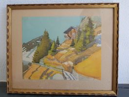 Portier Francis (1876-1961) Aquarelle du Valais signée