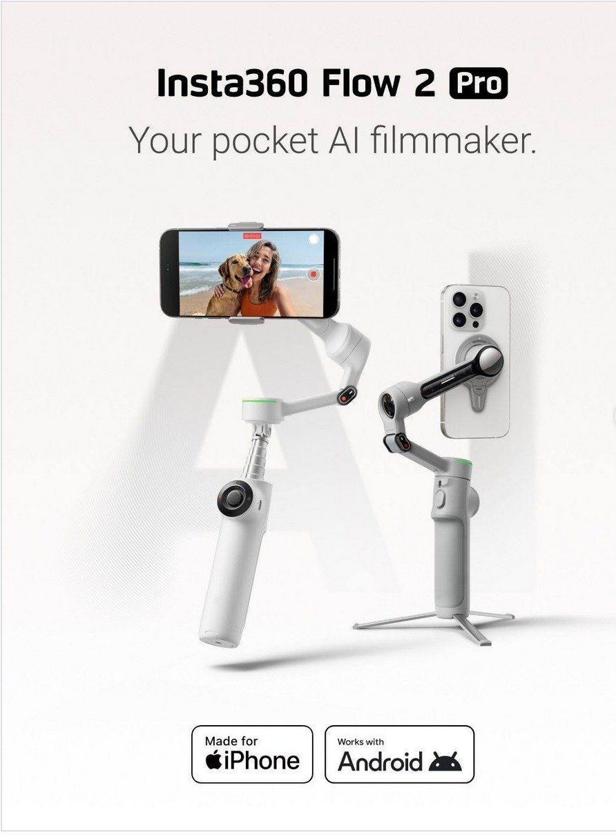 Insta360 Action Cam: INSTA 360 FLOW 2 PRO BUNDLE IPHONE ANDROID SAMSUNG XIOMI NEU – Nuovo e nell'imballaggio originale da Pfäffikon ZH venduto da Swiss.Olympia 9