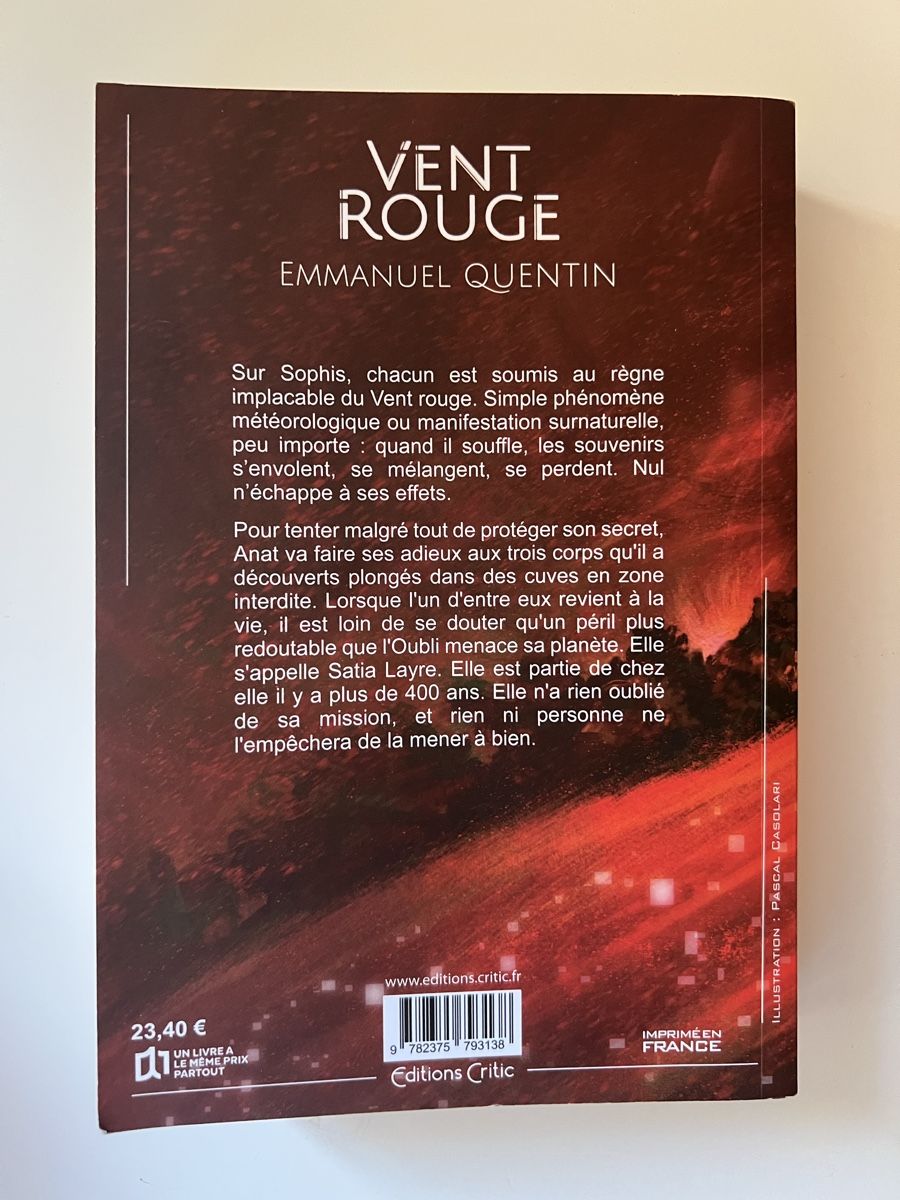 Livres: Emmanuel Quentin, Vent Rouge – D'occasion à Valeyres-sous-Ursins par ansuz_001 1