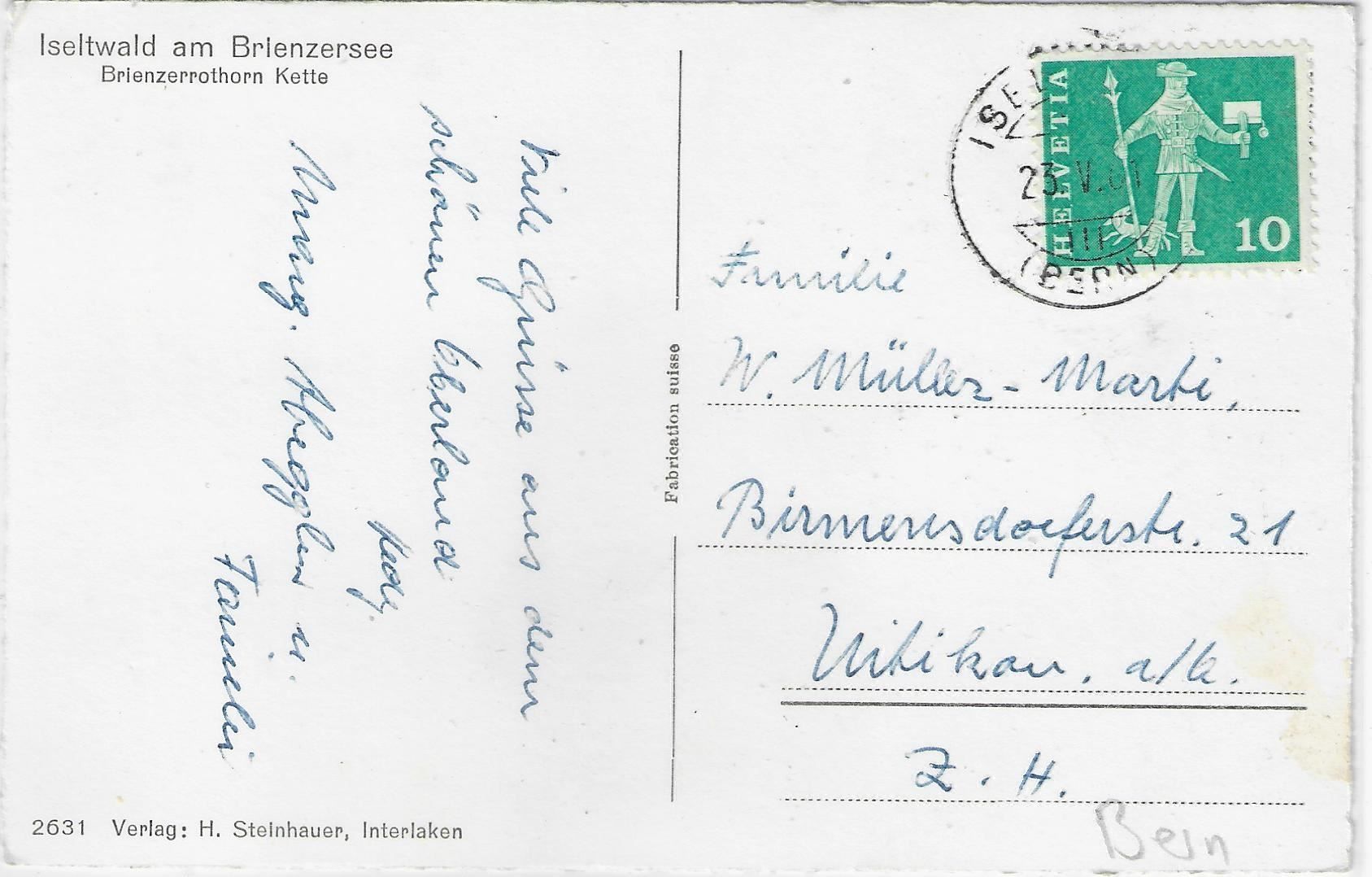 Cartoline postali: Iseltwald am Brienzersee – Antico da Ettingen venduto da Kartenplanet 1