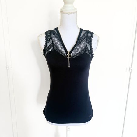 MORGAN Top Bleu Marine - Taille XS - NEUF AVEC ETIQUETTE