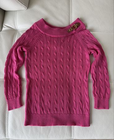 Ralph Lauren Pink Cable Knit Sweater XS/Petite