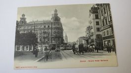 Zürich - Bellevue - Tram - stark belebt - um ca. 1920