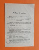 Tirs hors du service, circulaire armée suisse, janvier 1924