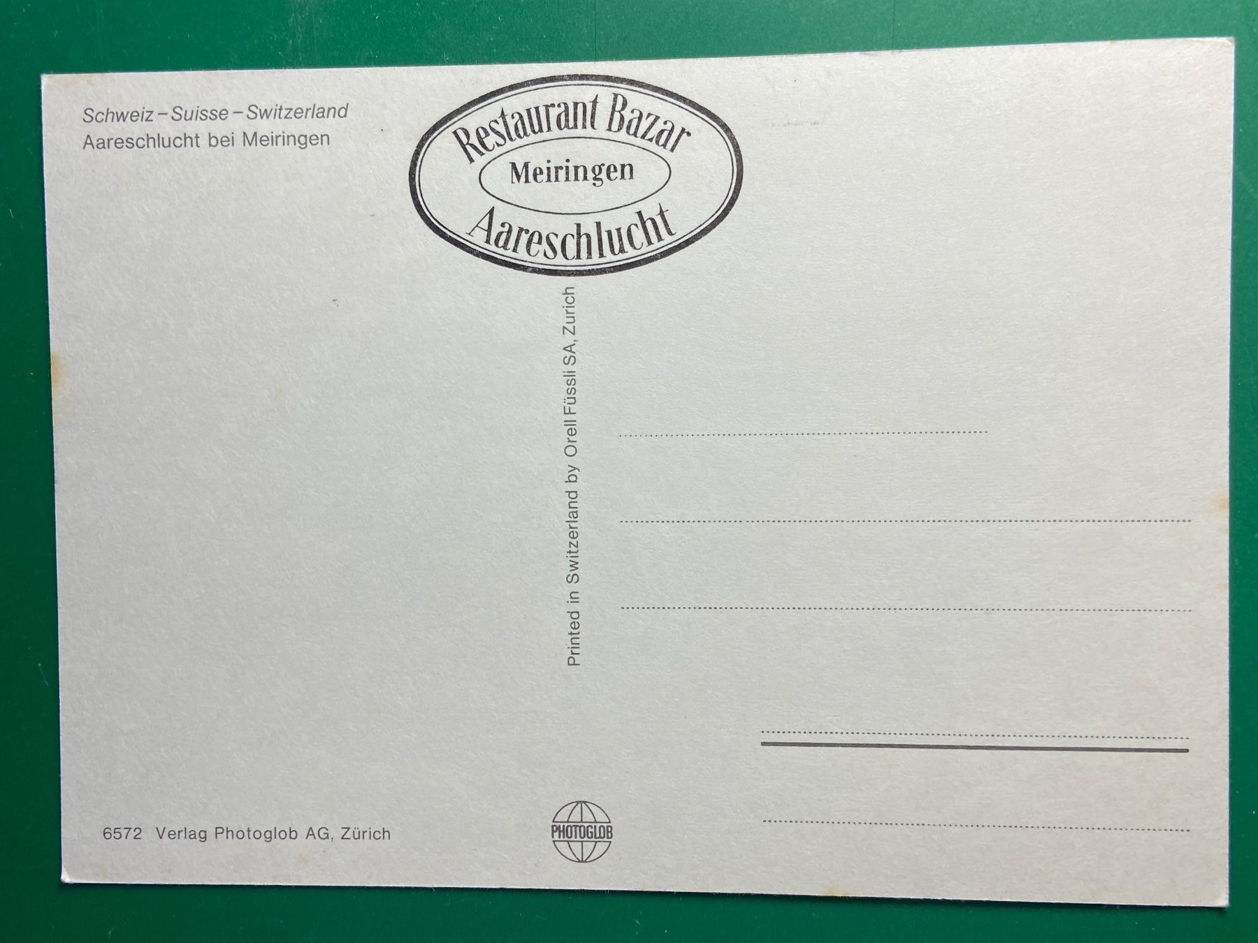 Cartoline postali: Aareschlucht – Usato da Steg VS venduto da _vinci_ 1