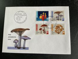 Ersttagsbrief Pro Juventute 1994 Pilze 3000 Bern gestempelt