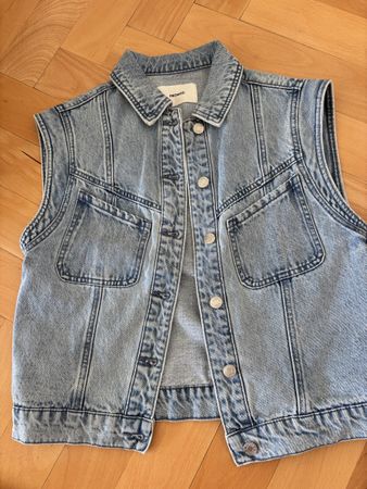 Veste sans manches en jean Promod bleu clair état neuf