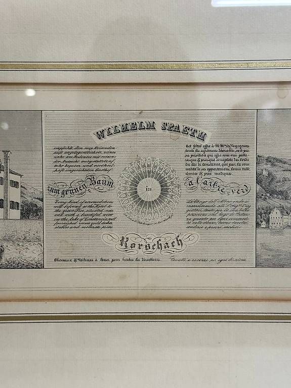 Incisioni: Antike Stahlstich "Wilhelm Spaeth Rorschach" mit Goldrahmen – Usato da Obernau venduto da Arche_Noah_Brocki 2