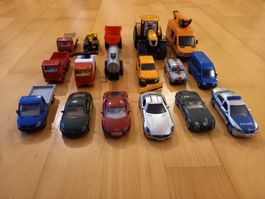 Kollektion von 17 Siku Spielzeug Autos mix