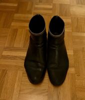 Schwarze Leder-Herbstboots Gr. 41