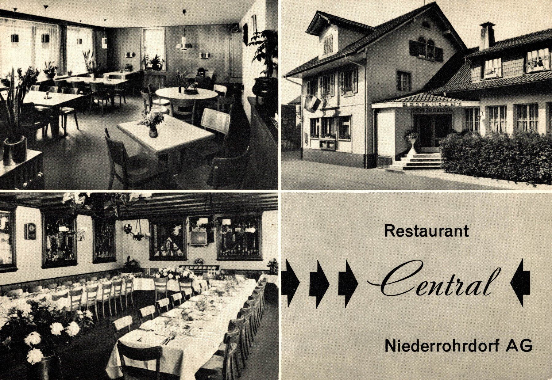 Ansichtskarten: Restaurant Central, Niederrohrdorf AG – Gebraucht aus Bronschhofen von Astore