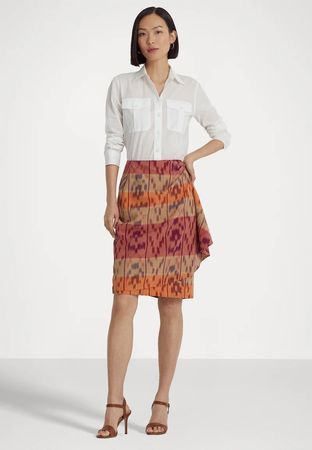Lauren Ralph Lauren Wickelrock aus Baumwolle und Leinen