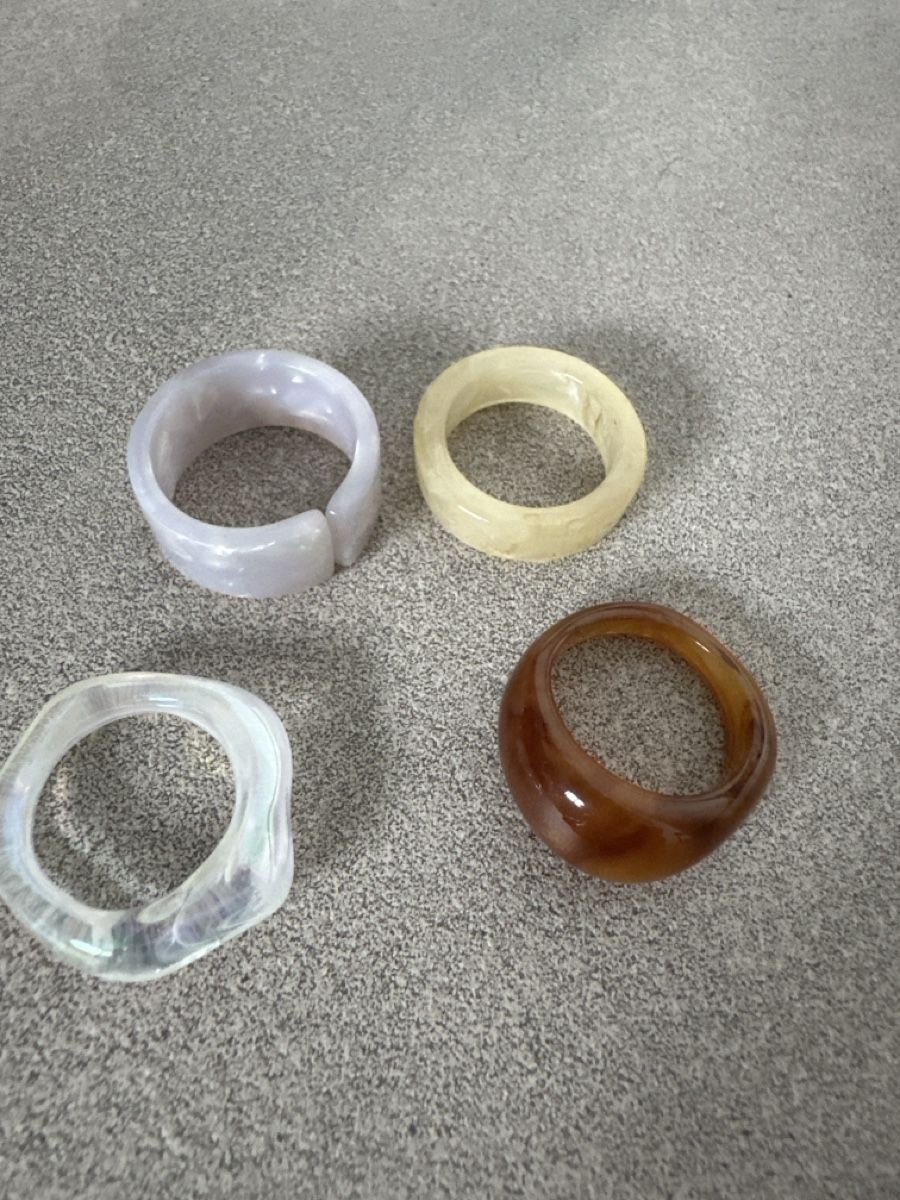 Bagues: 4 Ringe transparent pastellfarbig neu – Neuf (Voir description) à Dietikon par vithya88 1