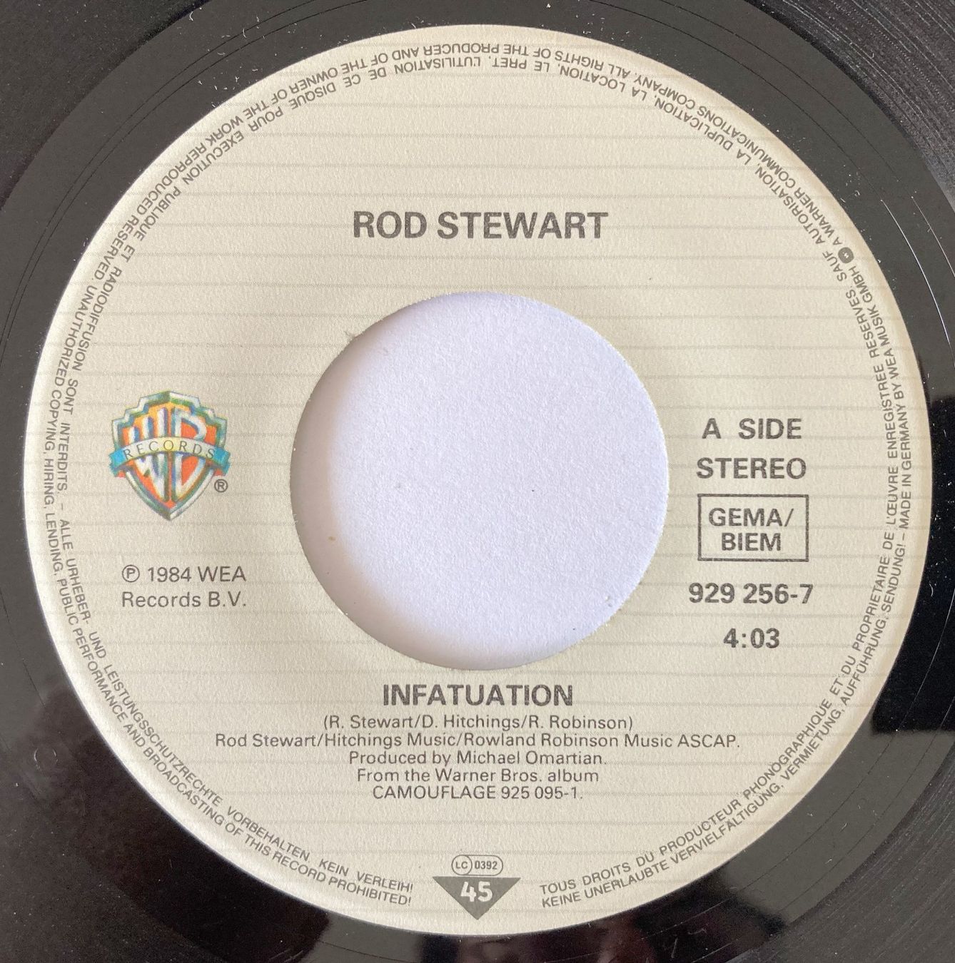 Dischi in vinile: ROD STEWART - INFATUATION – Usato da Bottens venduto da hotter-than-hell 2