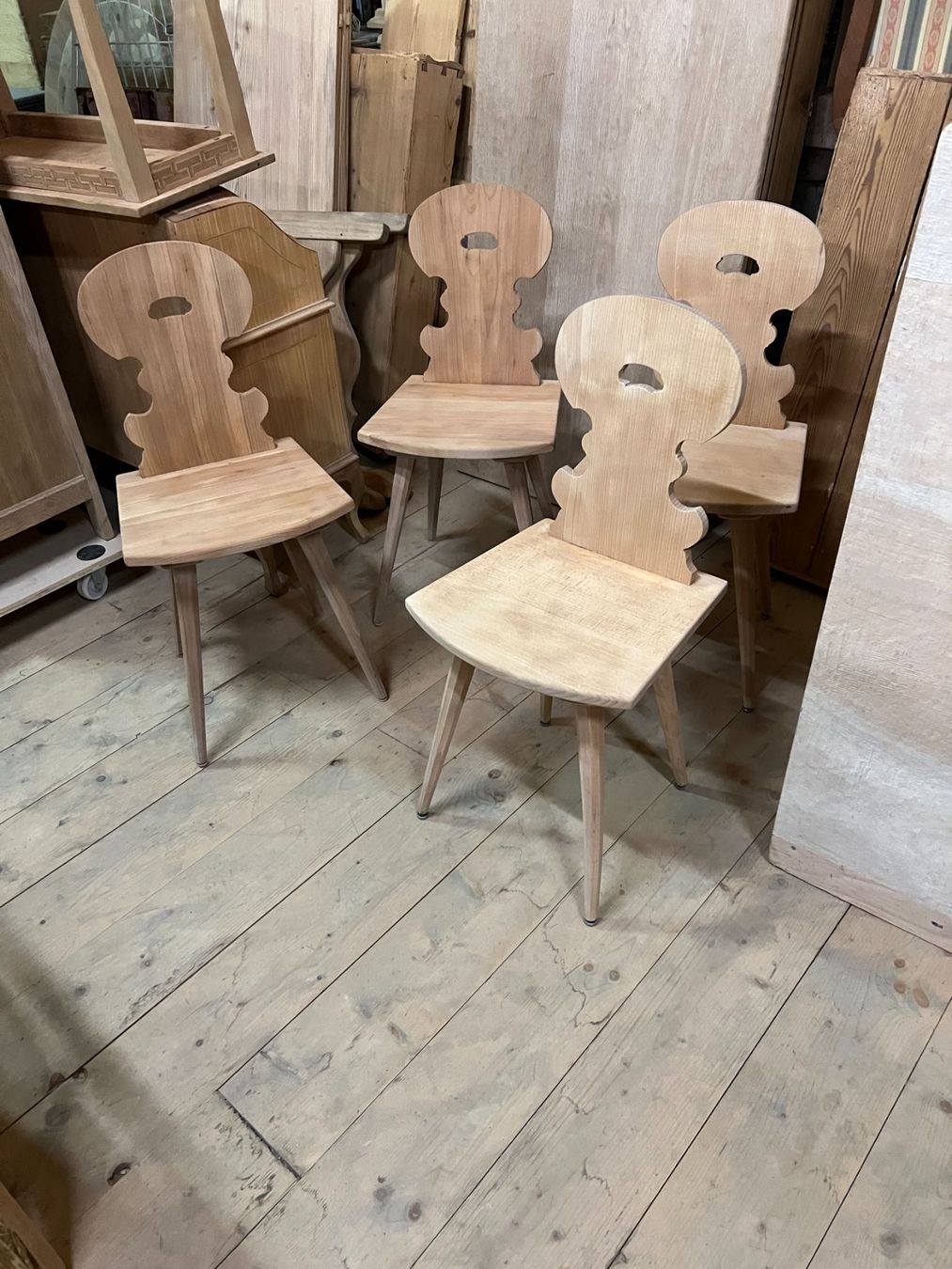 Sedie: ART 1012-H Lot de 4 chaises cerisier sablé – Usato da Pont-La-Ville venduto da BCMGLEAL 1