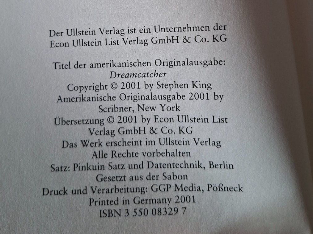Libri: Stephen King - Duddits Dreamcatcher – Usato da Stäfa venduto da Rampensau 4