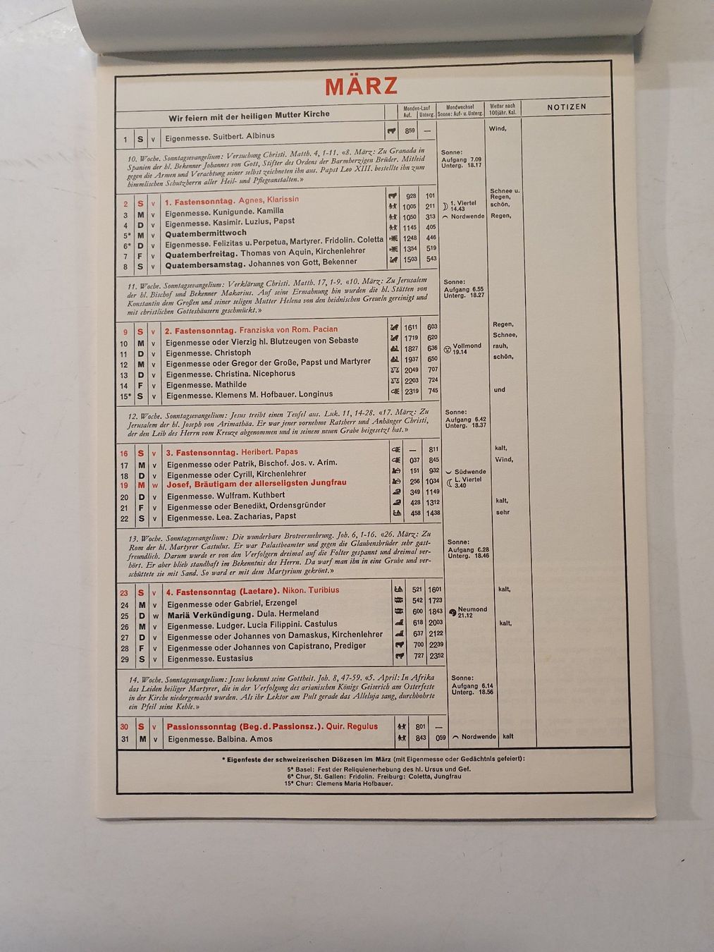 Calendari: Caritas Kalender 1952 – Usato da Zürich venduto da loosebone 1