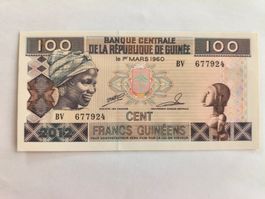 Billet banque République de Guinée 100 Francs série 2012 UNC