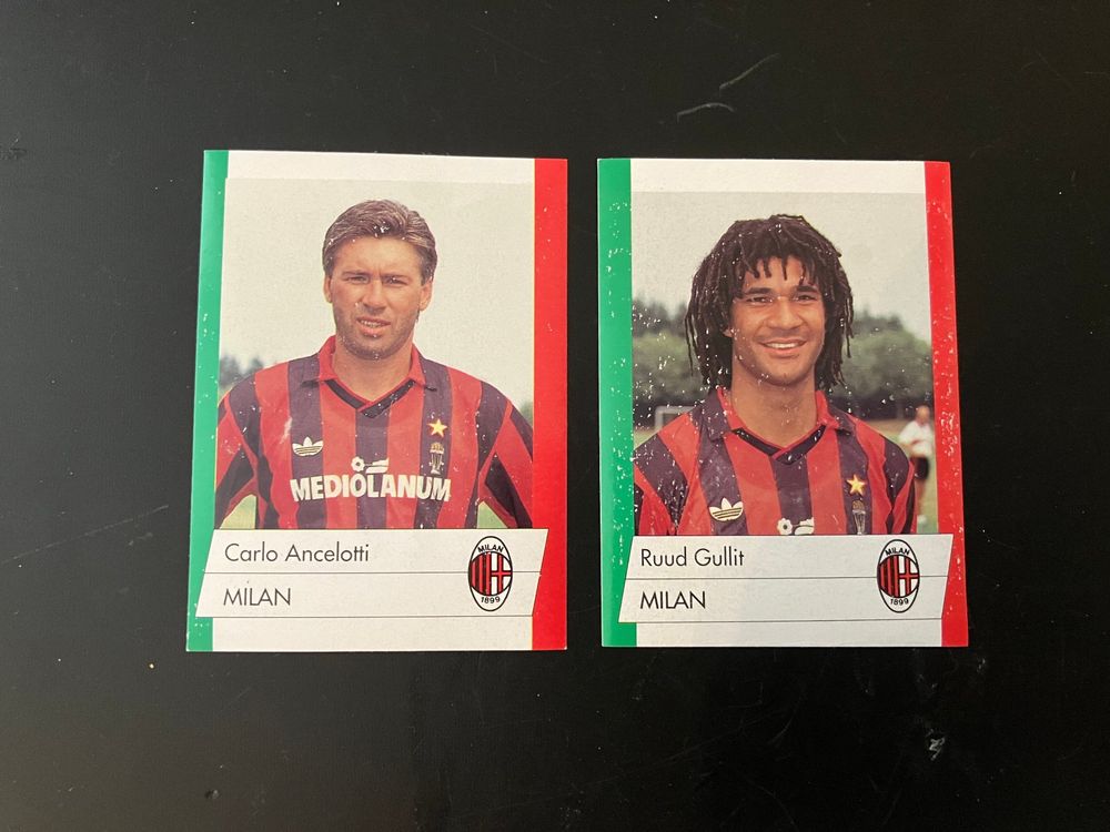Calcioflash 1992 Ruud GULLIT Carlo ANCELOTTI AC Milan | Kaufen auf Ricardo