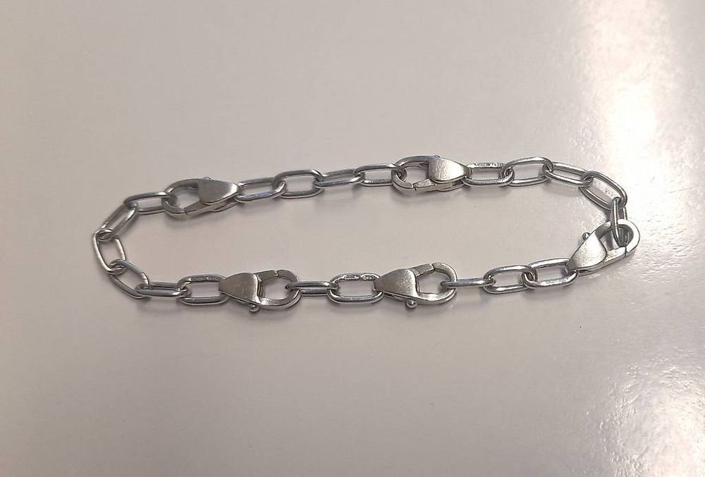 Bracciale Donna In Argento 925 TreasureBay - A Maglie Circolari, Regolabile 18-21 Cm, Larghezza 6mm, In Confezione Regalo