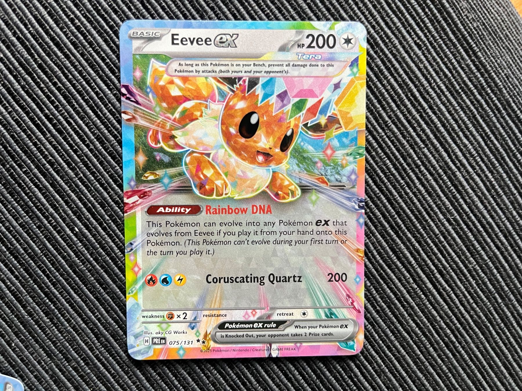 Pokémon Carte collezionabili: Pokemon Eevee EX Prismatic Evolutions near Mint – Nuovo (secondo la descrizione) da Wabern venduto da Collectfun