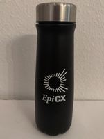 Schwarze EpiCX Thermosflasche - Ideal für den Winter!