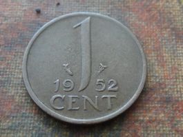 PAYS-BAS  Nederland  1  Cent  1952