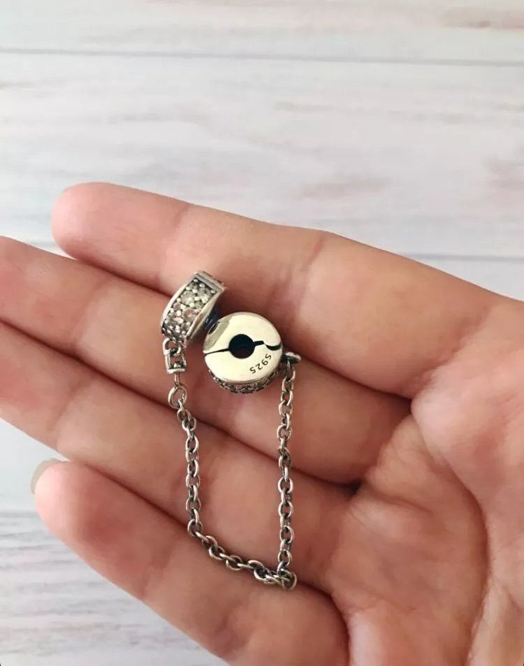 Ciondoli: Sicherheitskette zu PANDORA Silber Charm – Nuovo (secondo la descrizione) da Kriens venduto da haasdotcom 1