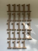 24x MDF Ziffer „1“ gebraucht