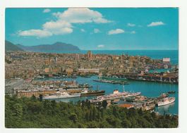 Ansichtskarte Genua Hafen Panorama mit Schiffen, 05.05.1980