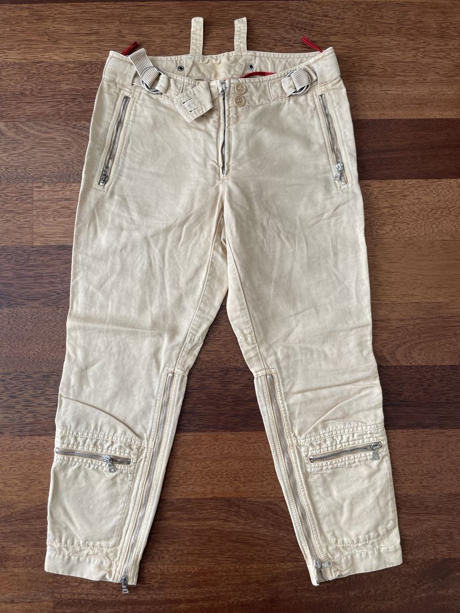 Prada Pantaloni: Prada - Hose beige vintage Grösse 42 – Usato da Zürich venduto da Rollladen