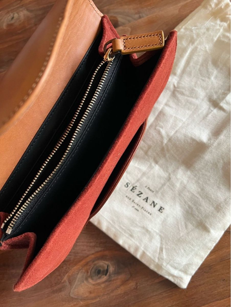 Sezane Portamonete: Sézane Brieftasche Olivia, Leder Braun, neu! – Nuovo e nell'imballaggio originale da Wädenswil venduto da por_w7dh 3