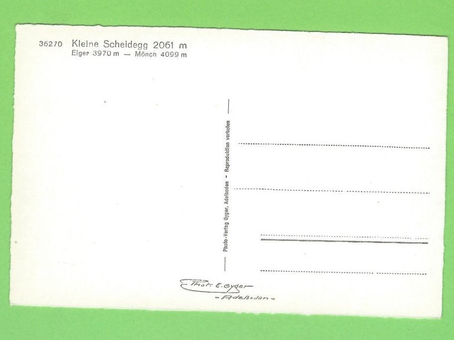 Cartoline postali: Kleine Scheidegg – Usato da Zürich venduto da t24_de 1