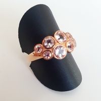 Silber Ring 925 in Roségold Ring mit schmucksteine Gr 18,2mm