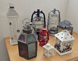 Petroliumlampen und Kerzenlaternen