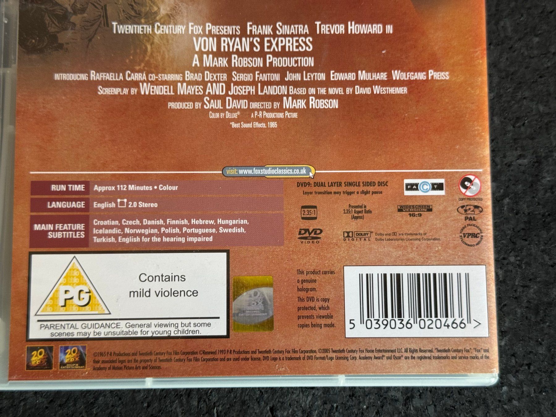 Tutti i DVDs: Von Ryan's Express Studio Classic Collection DVD EN No. 19 – Usato da Fribourg venduto da tschjoly 3