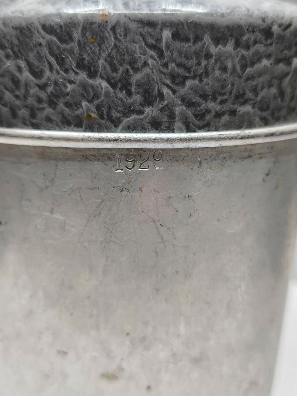 Schweizer Armee Bottiglie: Feldflasche Emaille 1929 mit Kaduceus-Stempel – Usato da Boniswil venduto da ilk_qkq5 3