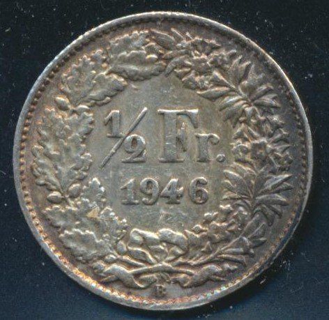 Tutti le monete: 50 Rp. 1946 gleichstehende ss+ – Usato da Roggwil BE venduto da Stampdealer3