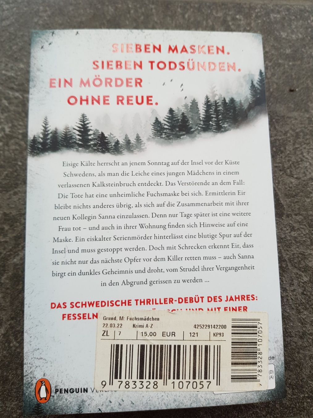 Bücher: FUCHSMÄDCHEN / Maria Grund / Thriller Schweden – Gebraucht aus Dietikon von marconi07 1