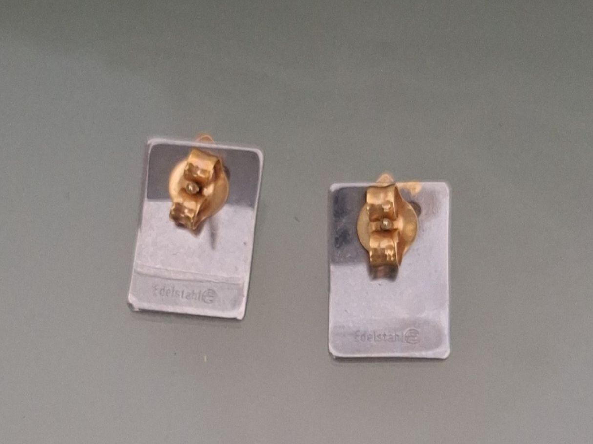 Boucles d'oreille: EDEKSTAHL MIT 18 KRT GOLD Mit Aquamarin – D'occasion à Kerzers par ExpressoTerreno 1
